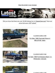 See what’s cruising in on ClassicCars.com!