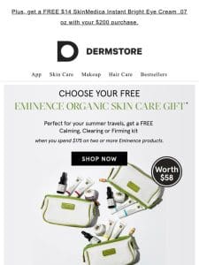 Select your perfect Eminence Organic Skin Care sample kit!