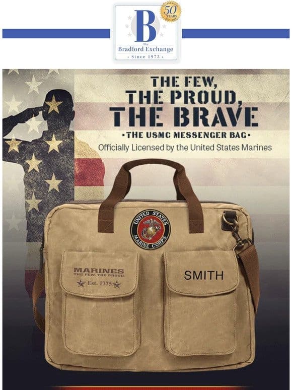 Semper Fi Spirit in a Personalized Messenger Bag