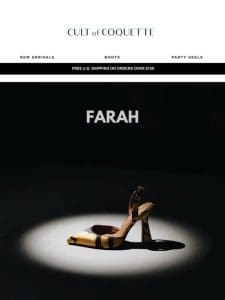 She Is THE MOMENT: FARAH TIGER HEELS ?