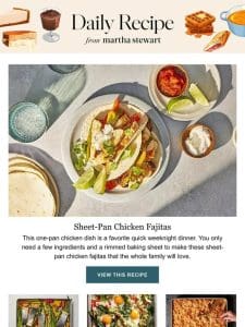 Sheet-Pan Chicken Fajitas