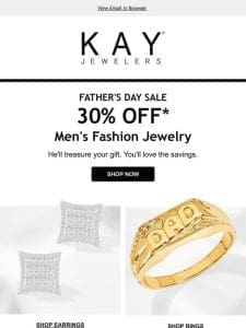 Shop for DAD | 30% OFF Men’s Jewelry