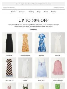 Shop up to 50% off dresses