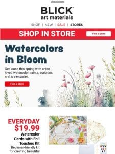 Shop watercolor essentials from BLICK!???