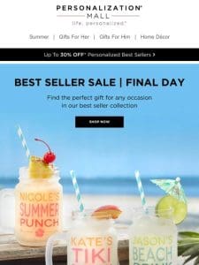 Sitewide Best Sellers Sale Ends Today!