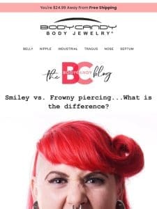 Smiley vs. Frowny piercing…what is the difference?