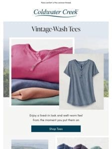 Soft， Light， Colorful Vintage-Wash Tees