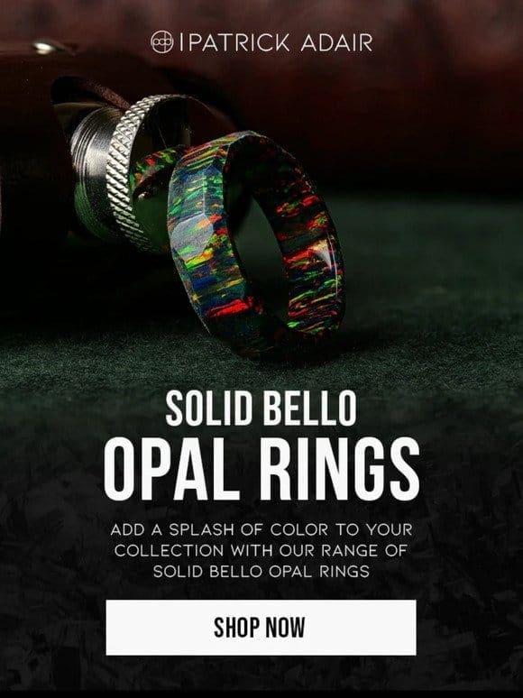 Solid Bello Opal Rings!