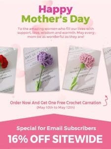 Special Sale for Mother’s Day ???