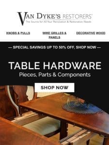 Special Savings + Table Restoration Project