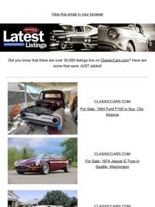 Speed through these listings to find your classic car!