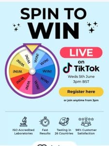 Spin to Win on TikTok today!