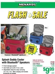 Splash Daddy Cooler with Bluetooth? Speakers ONLY $9.99 After Rebate*!