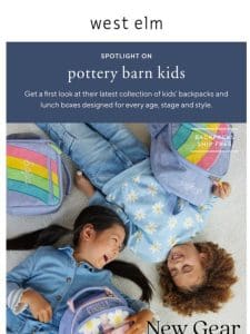 Spotlight: NEW Pottery Barn Kids Backpacks