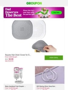 Square Hair Drain Cover for Shower Silicone Hair Stopper with Suction Cup and More