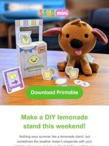 Squeeze the day with a lemonade stand printable!