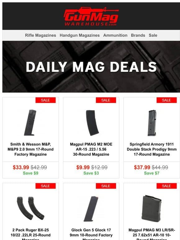 Stack These Mags， Then Hit The Range And Train! | Smith & Wesson M&P 2.0 9mm 17rd Mag for $34