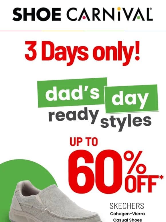 Starting Now: Up to 60% off for dad!