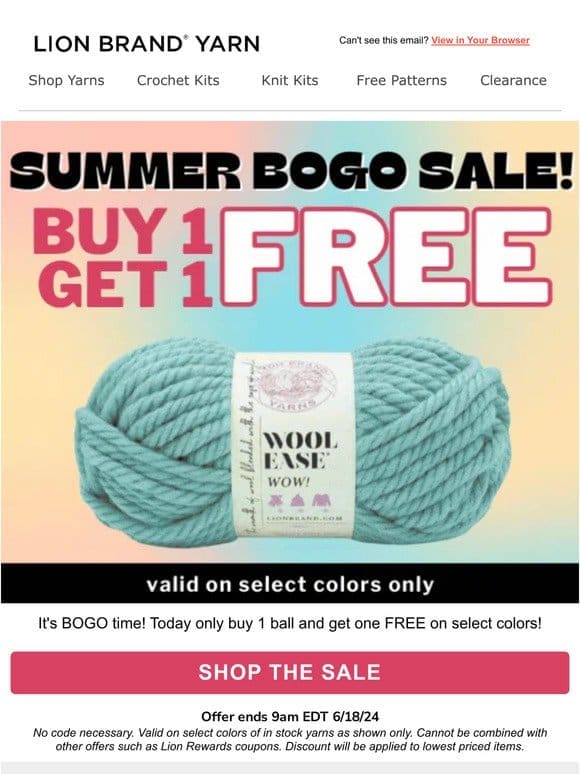 Summer BOGO Sale!