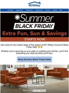 Summer Black Friday at RC Willey! ☀️