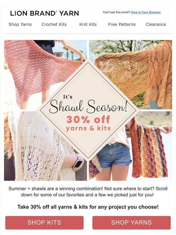 Summer = Shawls