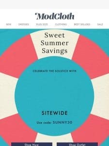 Summer Solstice   = 30% OFF Sitewide