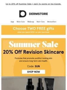 Summer is HERE! Enjoy 20% off Revision Skincare during The Summer Sale