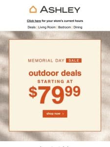 Sun’s Out， Deals Out   Outdoor Essentials from $79.99