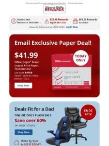 Supercharge your printing! $41.99 Office Depot® Brand 10rm case paper