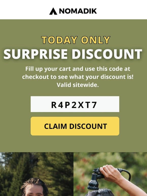 Surprise DISCOUNT Just for You