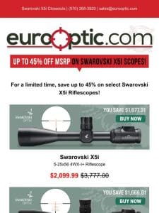 Swarovski X5i Riflescope Closeouts!