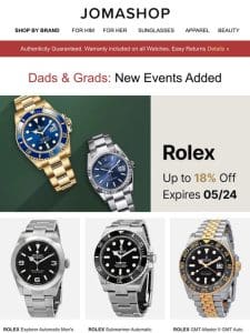 TISSOT ? SUMMER FRAGRANCES ? ROLEX ? DOXA ? NOMOS ? DIOR ? & MORE