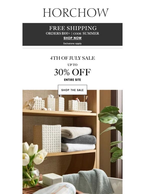 Take 30% off bedding， bath， casual tabletop， lighting & wall decor