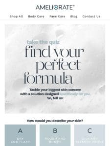 Take the quiz and find the formula for you