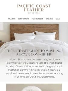 Taking Care of Your Down Comforter is Easy!