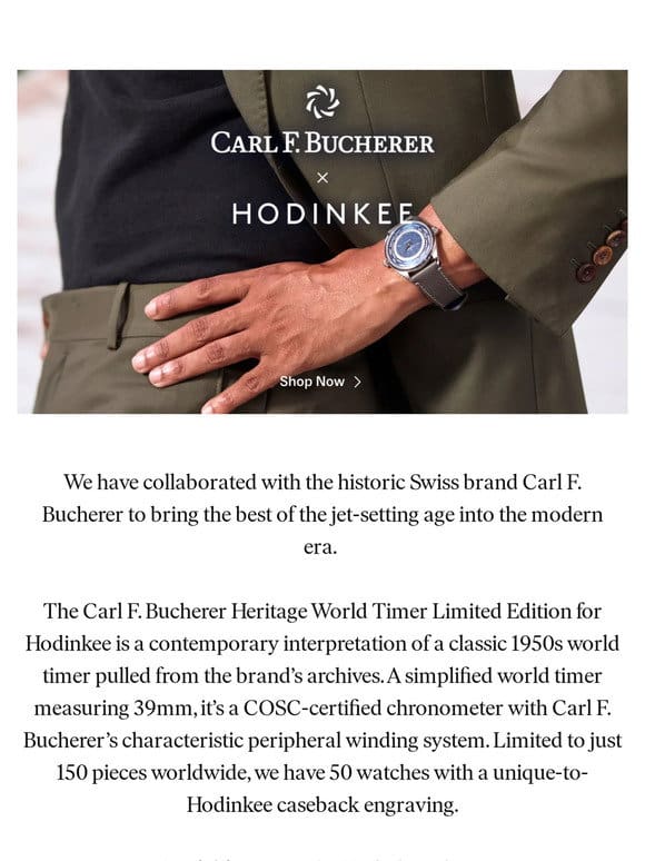 The Carl F. Bucherer Heritage Worldtimer Limited Edition For Hodinkee