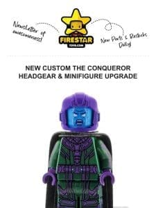 The Conqueror Returns: Enhance Your Minifigure with our New Custom Helmet!