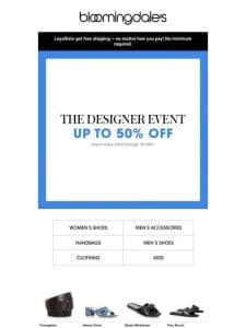 The Designer Event: Up to 50% off