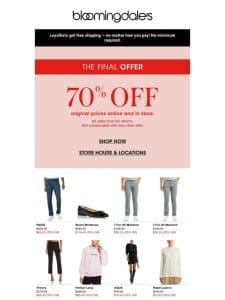 The Final Offer: 70% off!