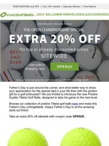 The Open Championship Extra 20% Off Sale
