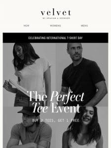 The Perfect Tee Event | Buy 2 Tees， Get 1 Free!