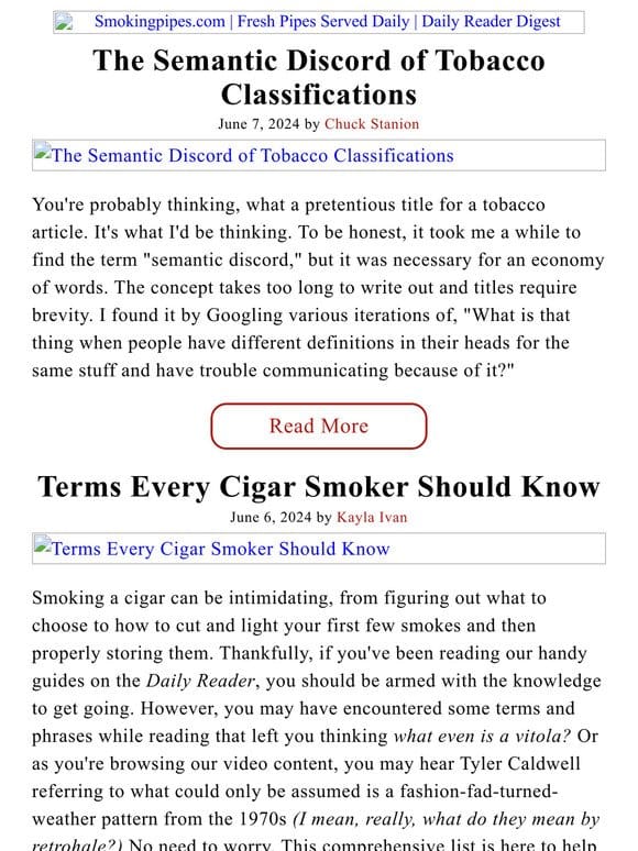 The Semantic Discord of Tobacco Classifications | Daily Reader Digest