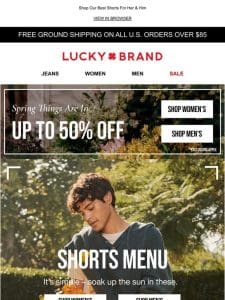 The Shorts Menu + Up To 50% Off