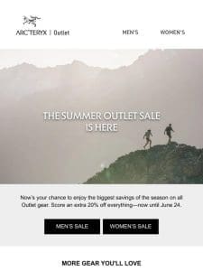 The Summer Outlet Sale Is On — 20% Off