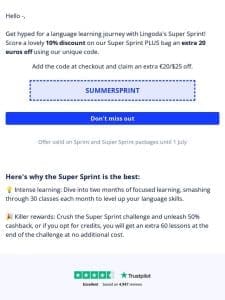 The Super Sprint is SUPER for a reason