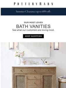 The bath vanities you’ll love (Plus， up to 60% off Summer Clearance)