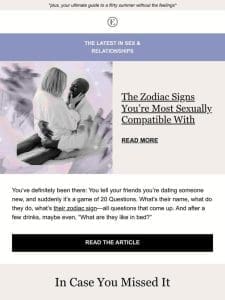 The zodiac sign you’re most sexually compatible with