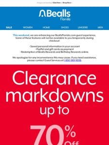 These Clearance markdowns are going fast!