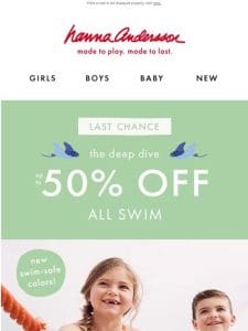This Sale Is Swimming Away…