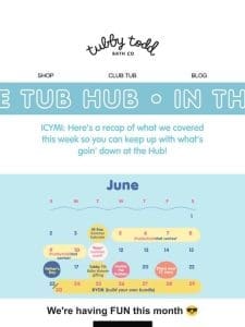 This Week in the Tub Hub